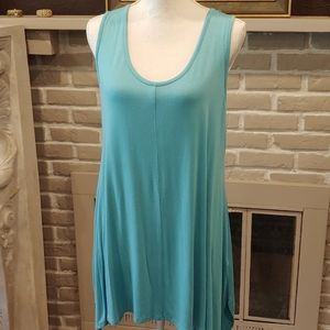 Soft Surroundings Turquoise Tunic Tank Top